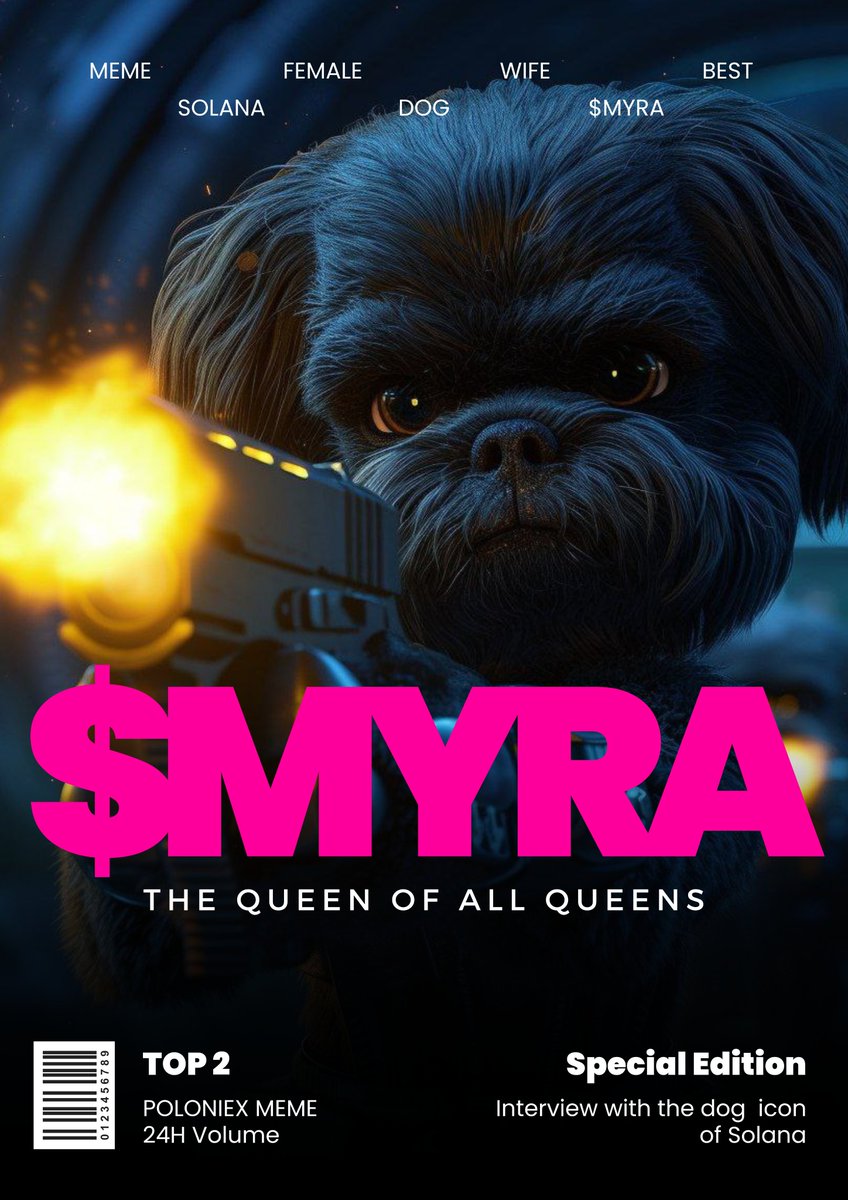 $MYRA is the real star of #Solana.✨

She's not just a dog but also a wife and a superstar of her own.