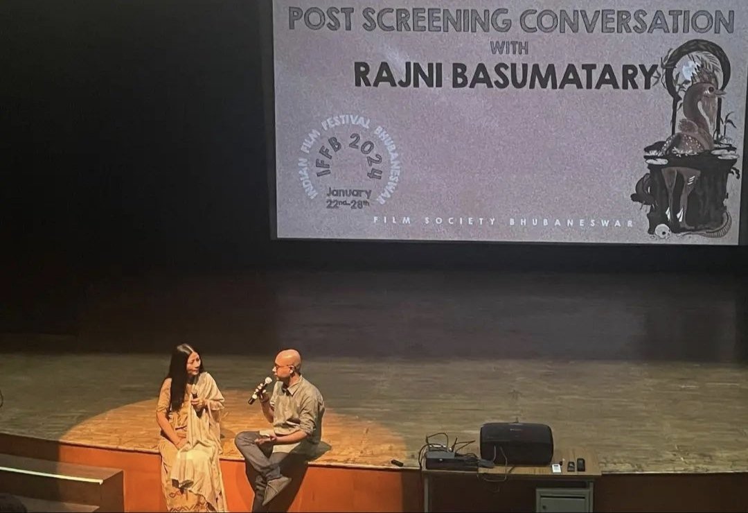 FilmSocBBSR's tweet photo. Post Screening conversation with @rajnibasumatary 
#IFFB2024 #IFFB24 #WildSwans https://t.co/oK38VQPSxH