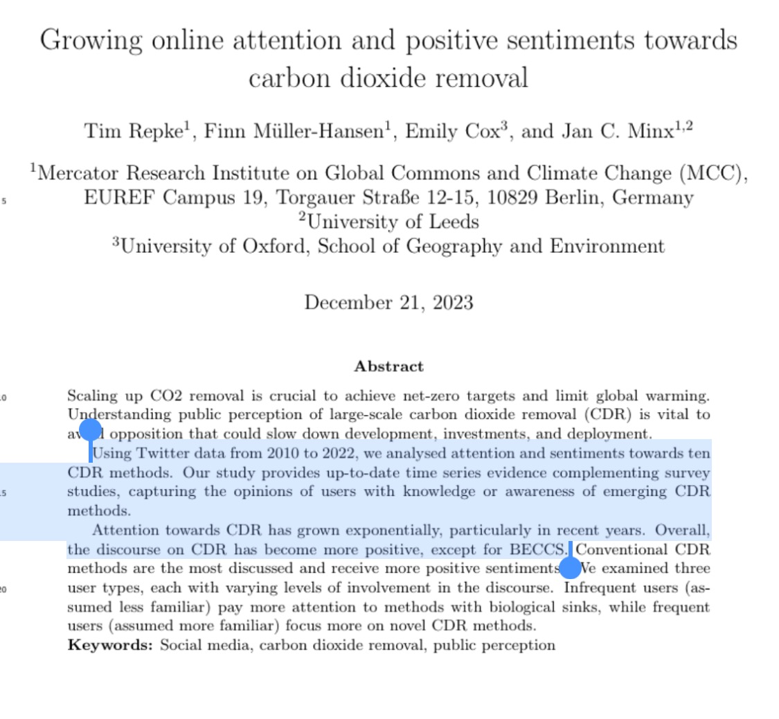 Keep up the great work, CDR Twitter fam! cc: @AndreasenJack @PeterOlivier @CO2RemovalMemes @RobertHoglund @CarbonWrangler @naimmerchant @jwilceclab @openaircollect @orbuch @SexyLikeMeiosis @hausfath @JaneAFlegal @nanransohoff @PeterMinor @anupama_khan researchsquare.com/article/rs-378…