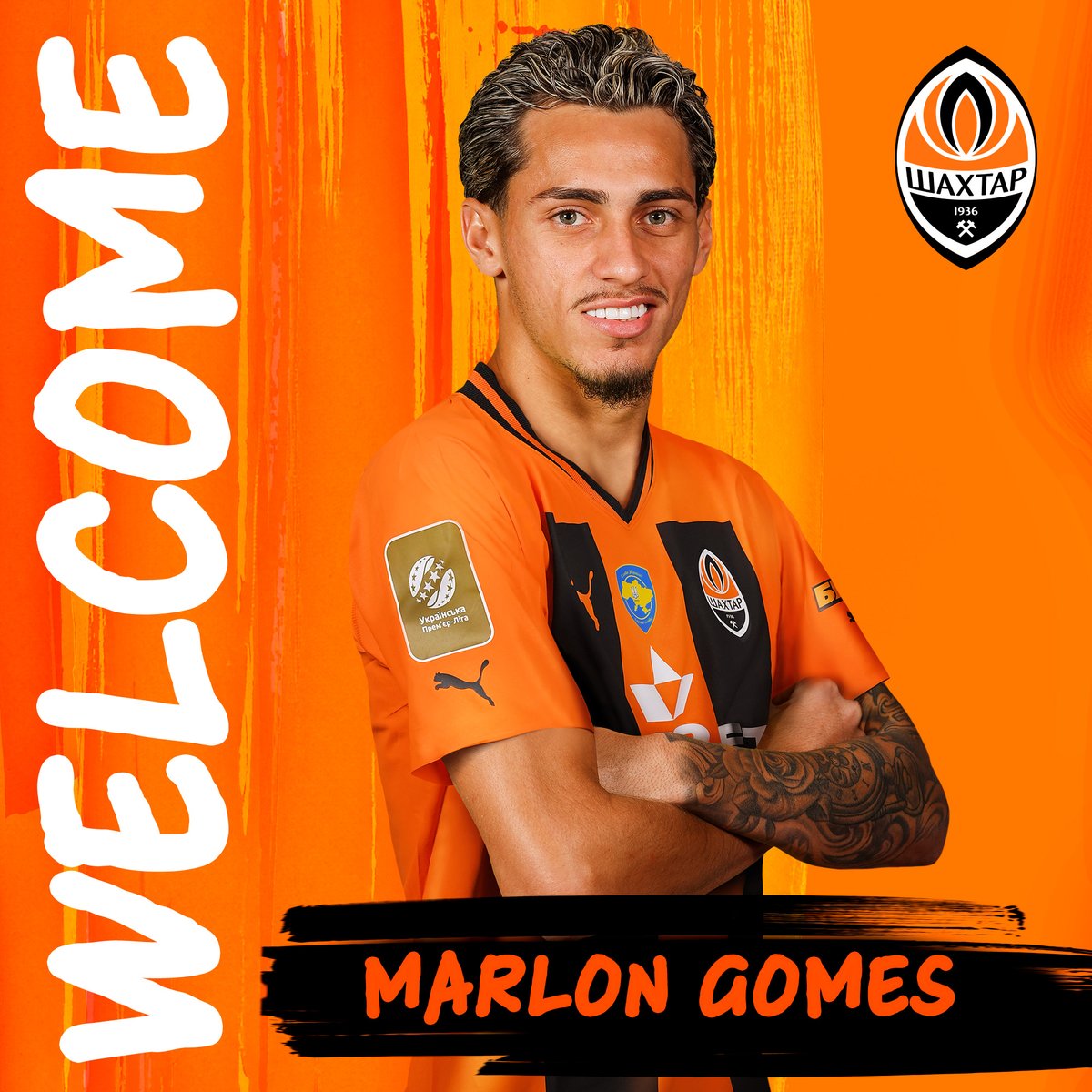 🇧🇷 Marlon Gomes is at #Shakhtar! ⚒ Bem-vindo! 🧡

A deal with the 20-year-old Brazilian midfielder is signed for 5 years.

Find out more about the player: shakhtar.com/en/news/2024/j….

🧡 Welcome to the club!