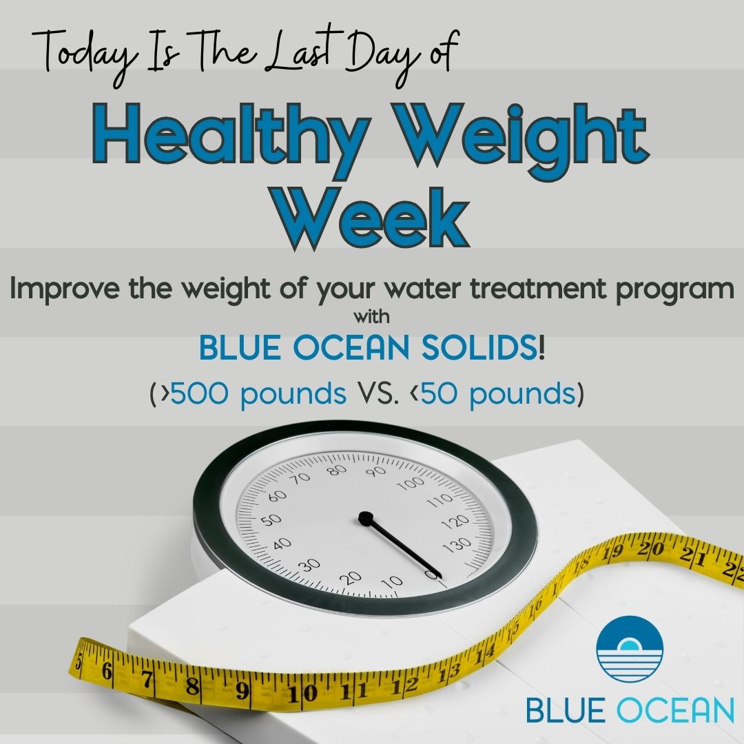 Today is the last day of Healthy Weight Week! 
 
You could improve the weight of your water treatment program by switching to BLUE OCEAN! Our products contain the same proven formulations to protect your cooling towers & boilers but in a...linkedin.com/posts/blue-oce… #DitchTheDrum