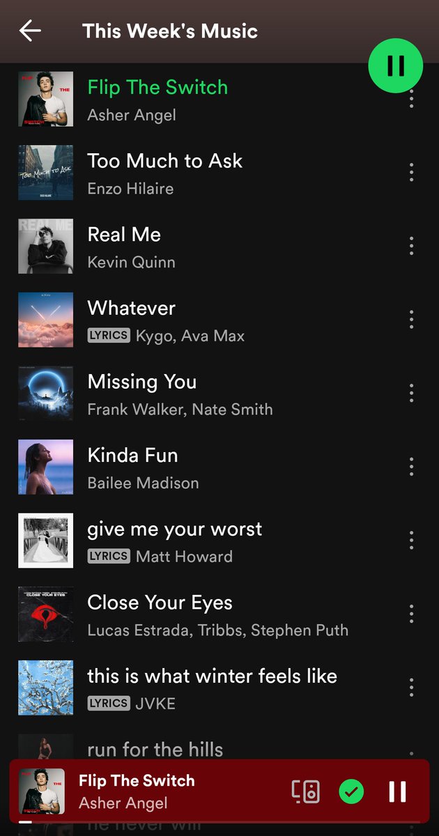 vinaverdemusic's tweet photo. Just updated This Week's Music #SpotifyPlaylist again 😊.
https://t.co/zhm74pvyXr
Including @asherangel, @EnzoHilaireHK, @KevinGQuinn1, @KygoMusic x @AvaMax, @DJFrankWalker x @natesmithsongs, @BaileeMadison, #MattHoward, #LucasEstrada, @stephenputh, @jvkesongs etc 😊.
#Spotify https://t.co/3bAcFEYzbp