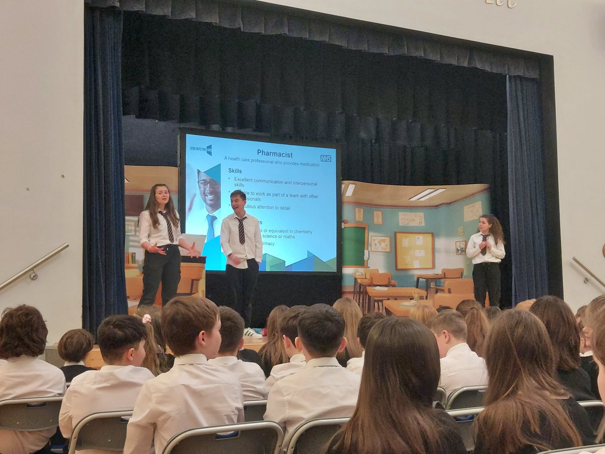 This morning we welcomed the team from @theatrepie who delivered a very informative and interactive session on Careers in the NHS for our Year 8 group