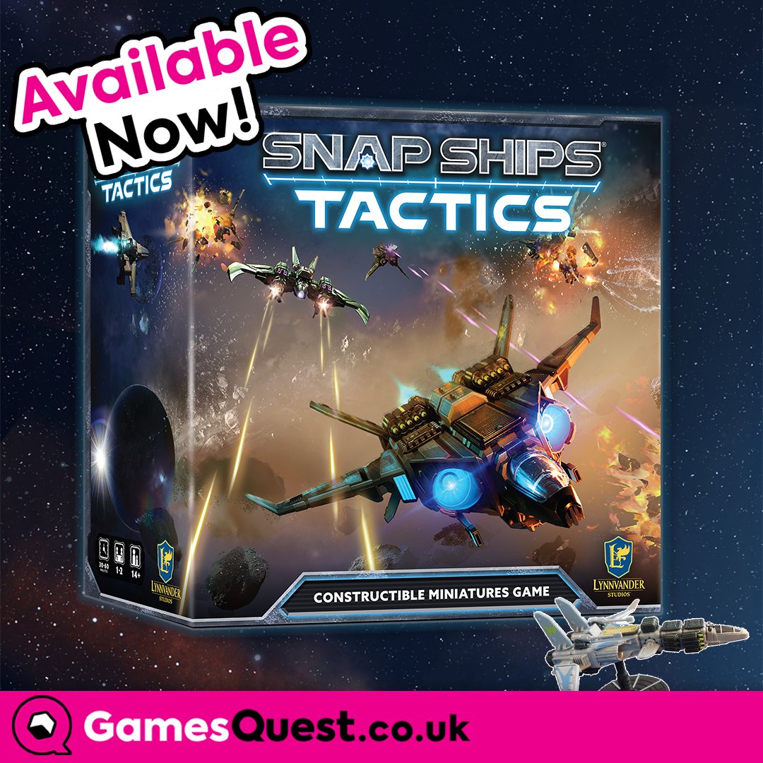 Happy Friday everyone! If you are looking for new #tabletopgames to play, make sure to head over to our website where we have brand-new titles such as @Snapships Tactics!🚀 The strategic miniatures battle game is now available over on our webstore! gamesquest.co.uk/products/snap-…