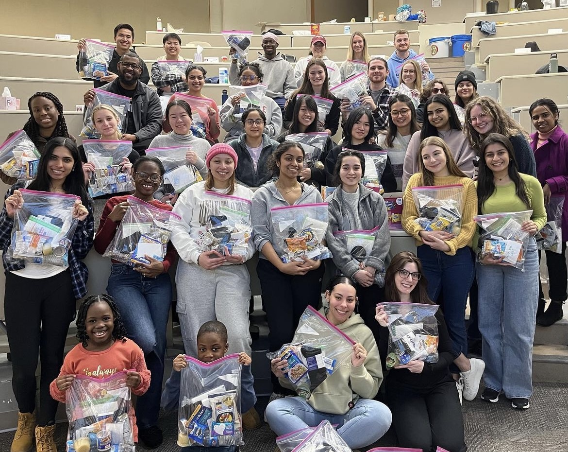 Proud of our Temple PA Program's impactful #communityservice! Huge thanks to @BOMBAS for their generous donation of socks, adding comfort and care to their blessing bags.