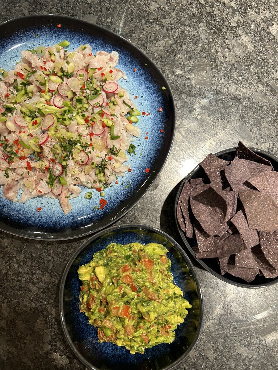 Beautiful ceviche in class today - sign up for one of our cookery classes now our school is back open #fridaymorning