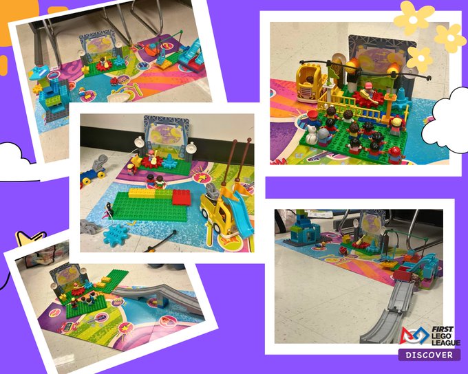The kindergarten @firstlegoleague #Discover group had another wonderful session yesterday. Participants built a stage and designed objects or added people to complete a music concert scene. @DPISD_Tech