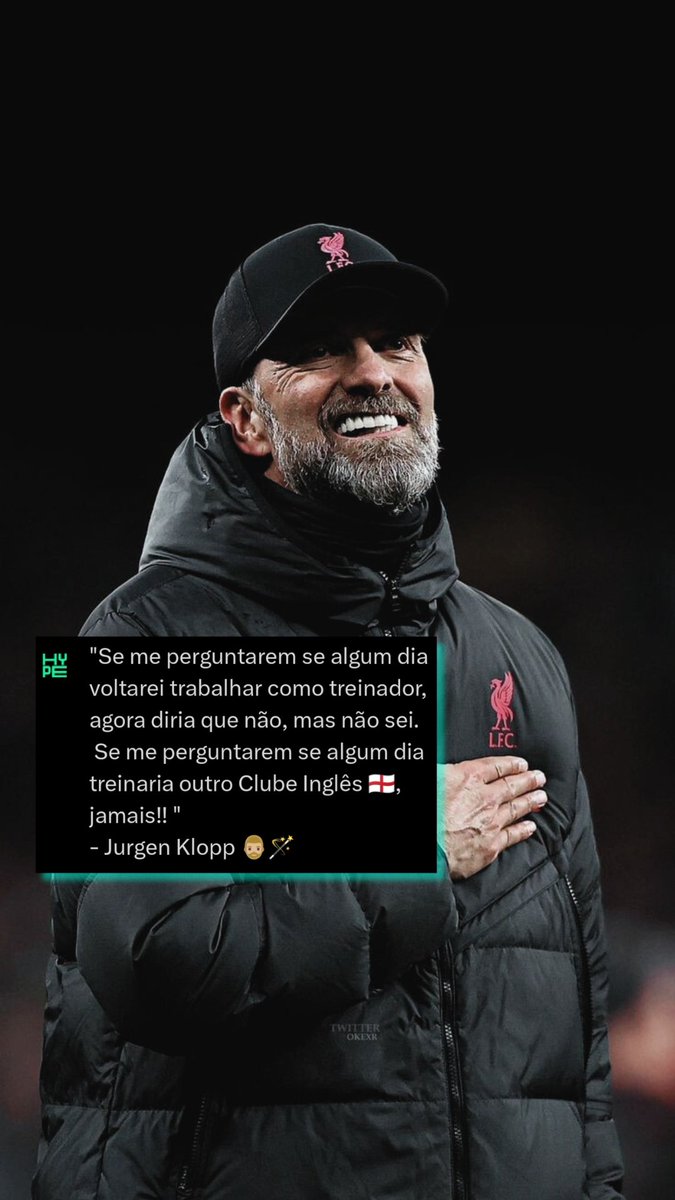 Hypebr7's tweet image. "Se me perguntarem se algum dia voltarei trabalhar como treinador, agora diria que não, mas não sei. 
 Se me perguntar se algum dia treinaria outro Clube Inglês 🏴󠁧󠁢󠁥󠁮󠁧󠁿, JAMAIS"
- Jurgen Klopp🧔🏼‍♂️🪄

 O Liverpool perde muito com essa despedida, a Premier League perde.

OBRIGADO KLOPP