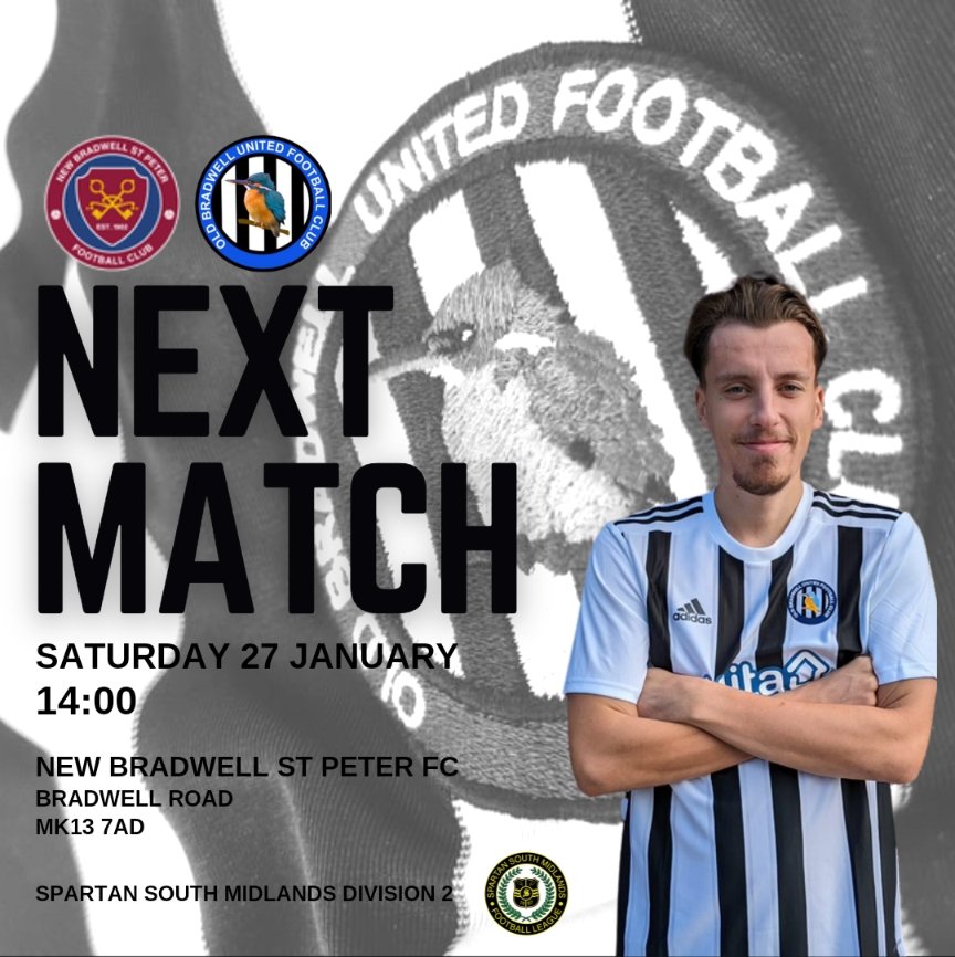 ⚽Tomorrow we take the short trip to @NewBradwellSPFC for the first Bradwell Derby of the season⚽ 📍Bradwell Road MK13 7AD 🕑 2PM KO ⚪⚫⚪⚫⚪⚫