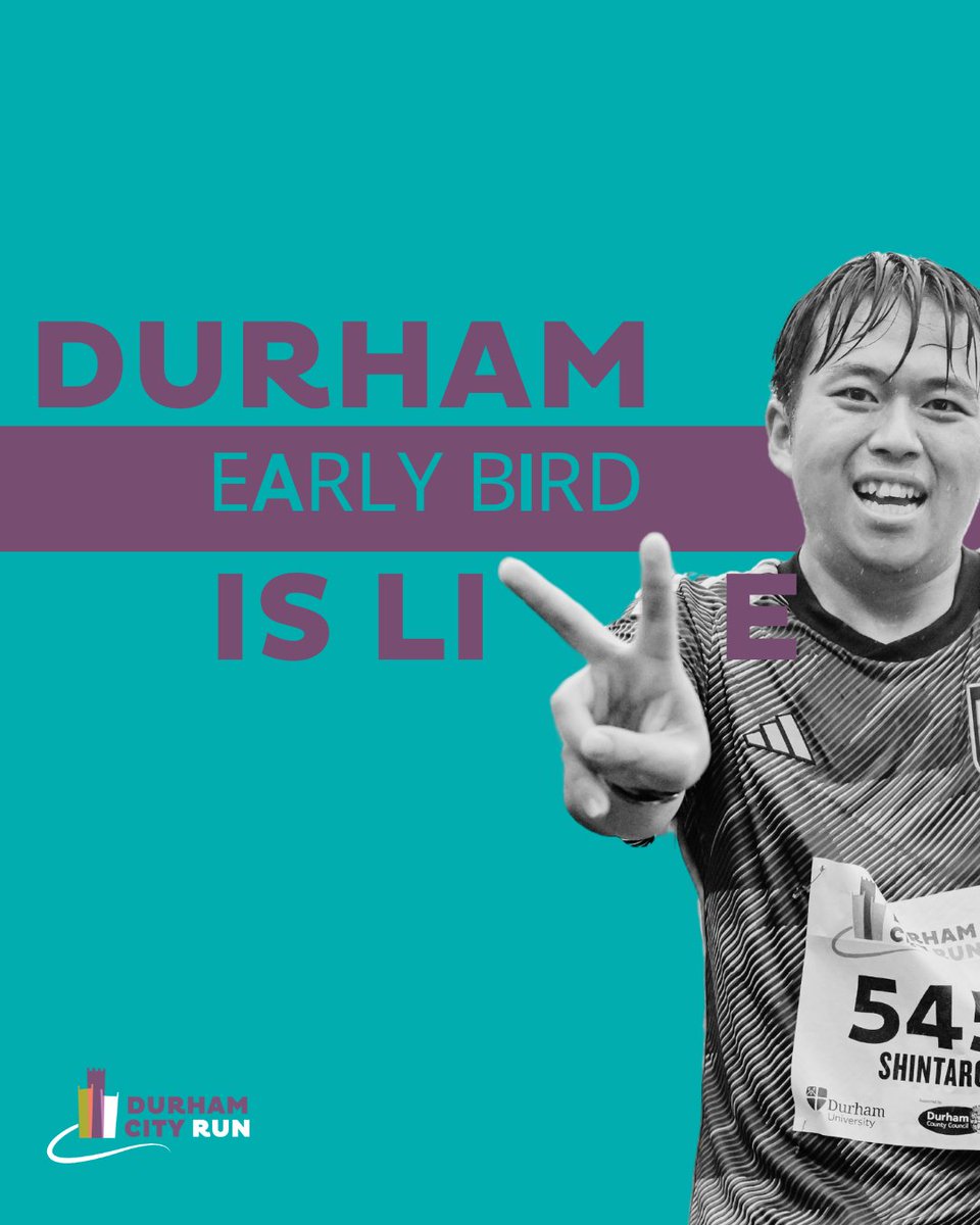 Today's the DAY - Durham goes LIVE! Our early bird ticket price is activated and this is officially THE best time to sign yourself up to the race of the summer. Tell your friends, tell your family and we'll see YOU on that start-line!