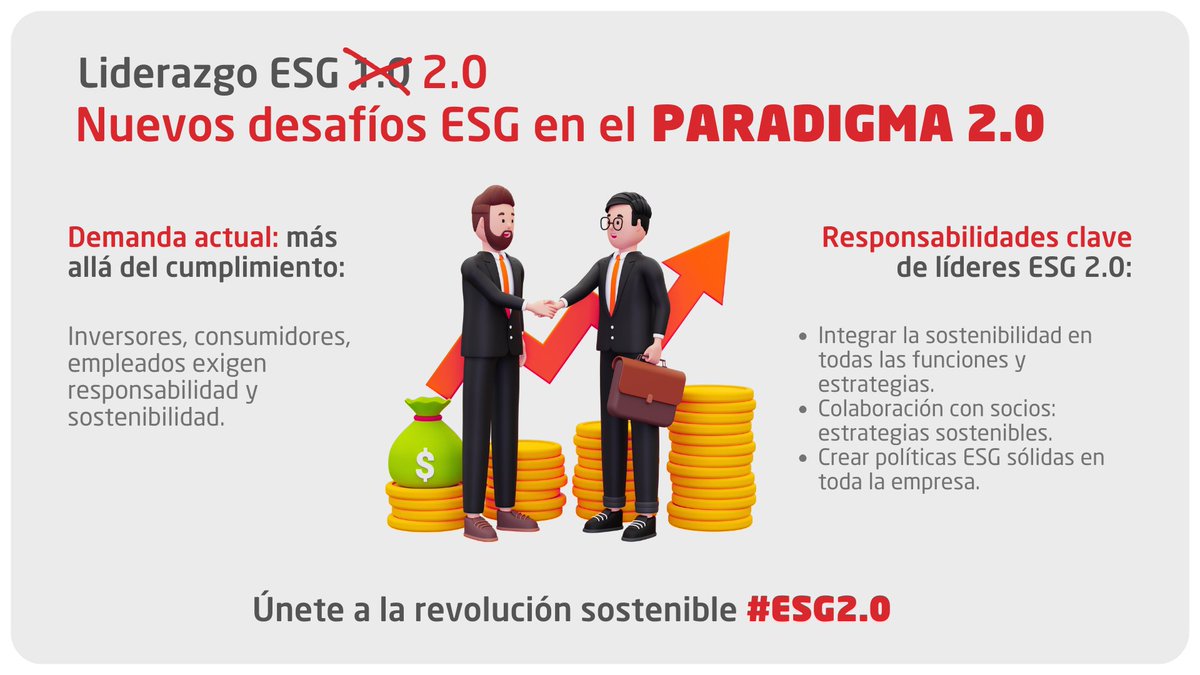 💡 De #ESG 1.0 a 2.0: La evolución es evidente. La pregunta clave: ¿cómo tu empresa se está adaptando a esta nueva fase del #liderazgo sostenible? Es momento de abrazar el cambio. goo.su/mRF5  @bancatlan #ImaginaCreeTriunfa