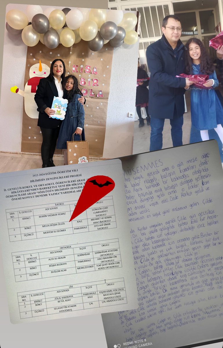 Dilimizin Zenginlikleri Projesi Kapsamında Dede Korkut Hikaye Yazma yarışmasında Denizli İl 2. si olan öğrencim Melek’i tebrik eder başarılarının bir ömür boyu devamını dilerim <a href="/denizlimem/">Denizli İl Millî Eğitim Müdürlüğü</a> <a href="/kalemem20/">Kale İlçe Milli Eğitim Müdürlüğü</a> <a href="/KaleKaymakamlig/">Kale Kaymakamlığı</a> <a href="/kalekemalaraci/">Mehmet ve Kemal Aracı İO</a> <a href="/totak2066/">Nurettin TIKIM</a> <a href="/Bekirata20/">Bekir Ata</a> <a href="/KaleKitapOkuyor/">KalekitapOKUyorzinciri</a>