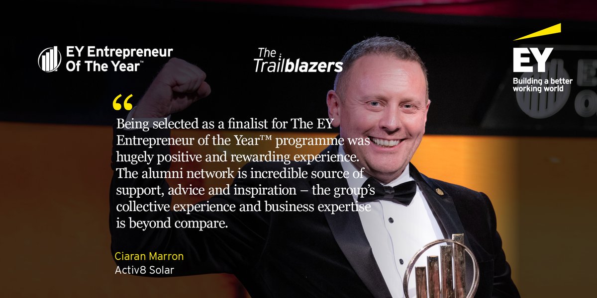 EOY Ireland (@eoyireland) on Twitter photo Established Category Winner of EY Entrepreneur Of The Year Ireland 2023 Ciaran Marron of <a href="/activ8energies/">Activ8 Energies</a>
Visit eoy.ie to nominate yourself or someone you know for EOY 2024!
#EOYIreland2024 #TheTrailblazers
<a href="/juliusbaer/">Julius Baer</a> <a href="/InvestNI/">Invest NI</a> <a href="/Entirl/">Enterprise Ireland</a> <a href="/NewstalkFM/">NewstalkFM</a> <a href="/IrishTimes/">The Irish Times</a> Established Category Winner of EY Entrepreneur Of The Year Ireland 2023 Ciaran Marron of <a href="/activ8energies/">Activ8 Energies</a>
Visit eoy.ie to nominate yourself or someone you know for EOY 2024!
#EOYIreland2024 #TheTrailblazers
<a href="/juliusbaer/">Julius Baer</a> <a href="/InvestNI/">Invest NI</a> <a href="/Entirl/">Enterprise Ireland</a> <a href="/NewstalkFM/">NewstalkFM</a> <a href="/IrishTimes/">The Irish Times</a>