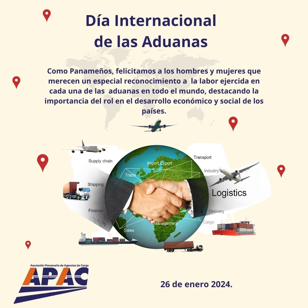 ¡Felicidades por el Día Internacional de las Aduanas! <a href="/aduanaspanama/">aduanaspanama</a>

#aduana #diainternacionaldelasaduanas
#apacpanama #logistica #multimodal #agentesaduanales #corredoresdeaduana
#socios #puertos #agentedecarga #customs #comerciointernacional