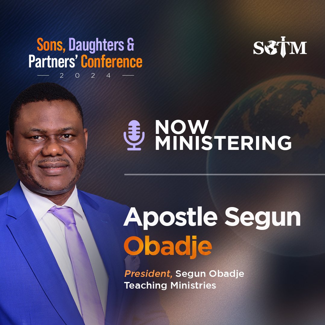 sotmonline's tweet image. We receive the ministry of God&apos;s Servant, Apostle Segun Obadje as he brings God&apos;s Word to us.

Get prepared to receive the word of God that is tailored to meet your specific needs in this season!

#SDPC
#SDPC2024