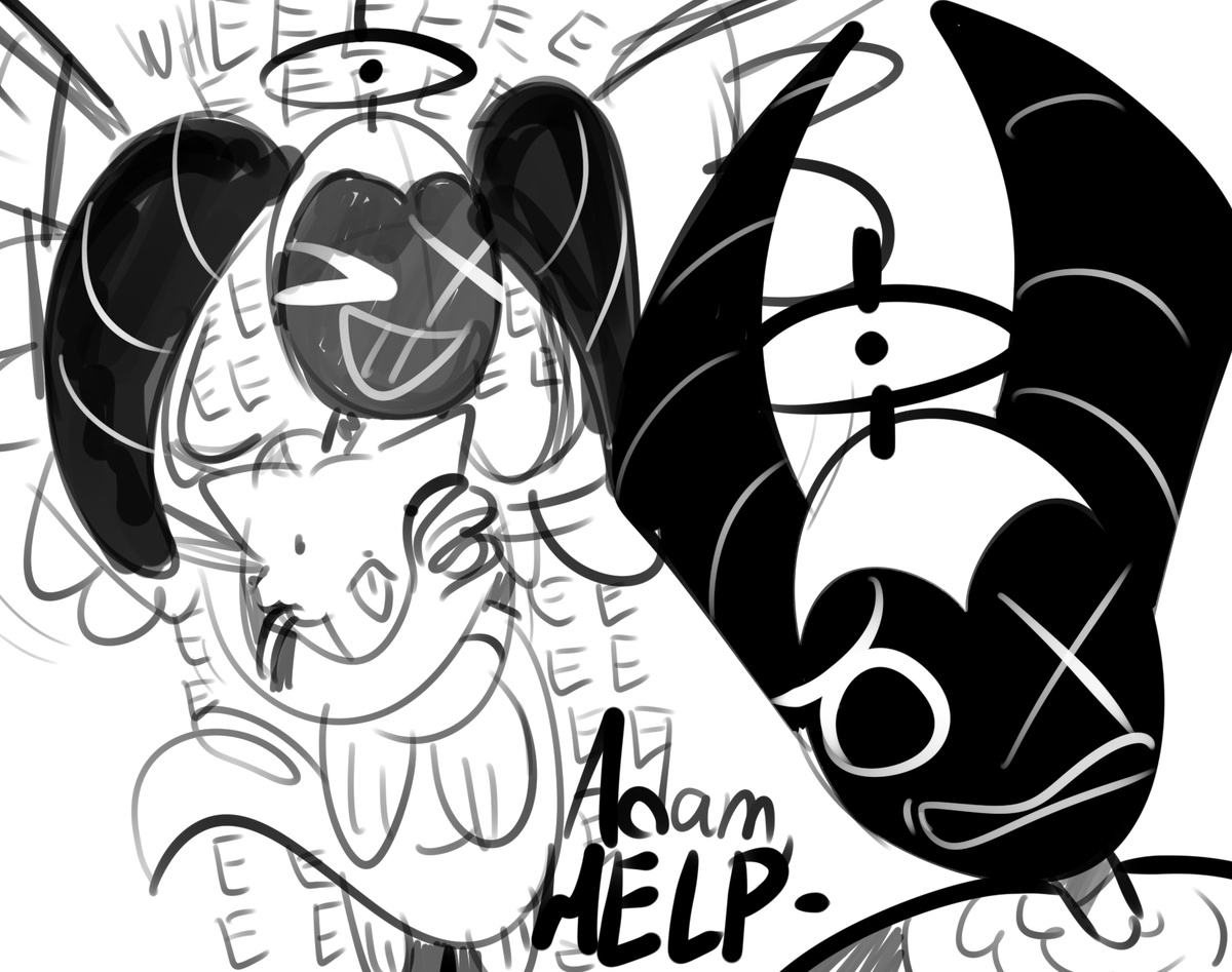 CookieFreakky's tweet photo. soooo, I haven't seen any silly exterminators... or exorcists, idk... and decided to create one myself!
so, here's Freckles! she really likes ice cream!!!  
#HazbinHotel #HazbinHotelOC #fanart https://t.co/MGRMYHtZGR