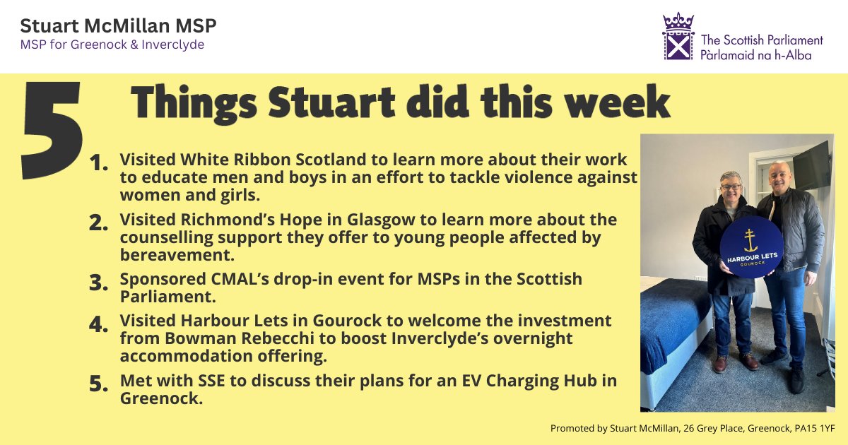 Here's this week's 🖐 Things which includes:

🤍 @WhiteRibbonScot
🌈 <a href="/RichmondsHope1/">Richmond's Hope</a> 
⚓️ <a href="/CMAssets/">CMAL</a>
🛏 <a href="/BowmanRebecchi/">Bowman Rebecchi</a> 
🔋 <a href="/SSE/">SSE - A Better World of Energy</a>