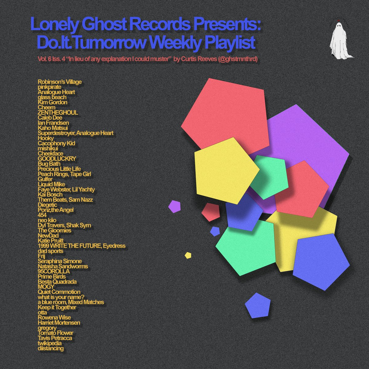 We got a new playlist from <a href="/ghstmnthrd/">Curtis L. Reeves Jr.</a> ft. <a href="/pinkkpirate/">pinkpirate</a> <a href="/AnalogueHeart/">Post-Hardcore Skylar Spence</a> <a href="/cheem_szn/">stream PIVOT by Cheem</a> @iancf06 <a href="/CacoKidOH/">Cacophony Kid ×͜×</a> <a href="/GOODLUCKRY_/">RY</a> <a href="/plldotexe/">precious little KIRBY JOPPA OUT NOW!!1!</a> <a href="/liquidmikeband/">liquidmike</a> @DiegeticMN <a href="/masakiio_/">neo kiio</a>  <a href="/tapegirlmusic/">Tape Girl</a> @catsaresplendid  <a href="/95corolla/">❤️‍🔥 +95COROLLA! ❤️‍🔥</a> <a href="/ThemBeatsllc/">Them Beats</a> + more! It updates every Friday! 

Link in replies
