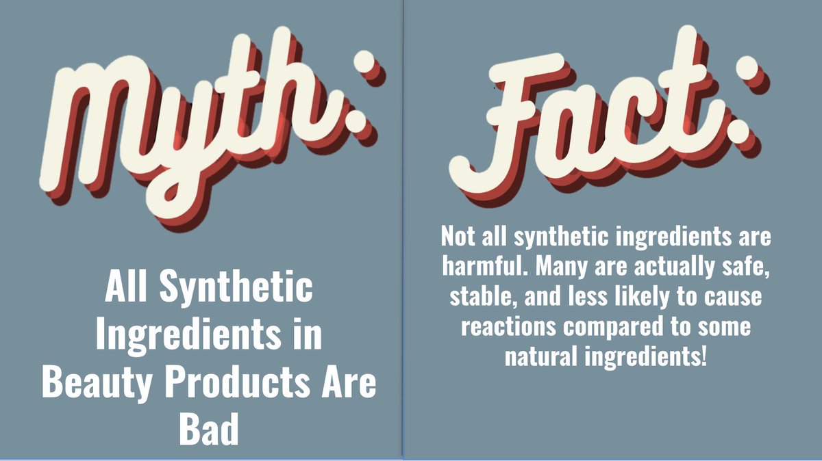 #synthetic #syntheticproducts #skincareproducts #skincare #beauty #beautyproducts #safe #shelfstable #stable #allergies #reactions #natural #naturalingredients #naturalproducts #organic #notbad #skinmyths #dermatology