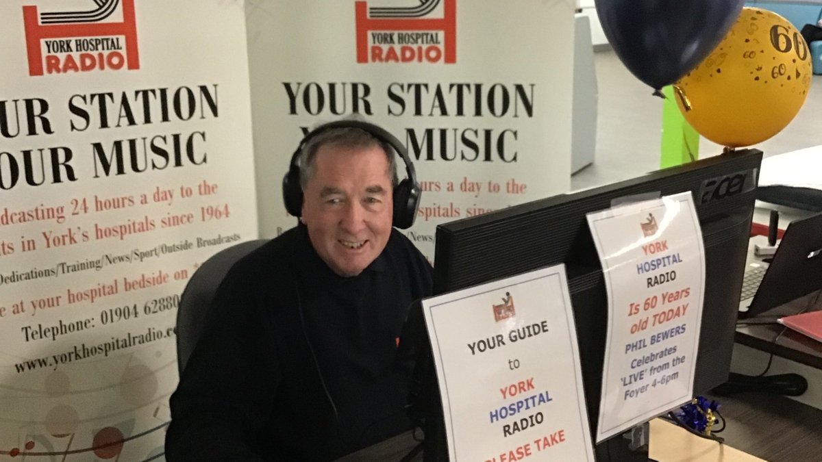 York and Scarborough Teaching Hospitals NHS FT (@ysteachingnhs) on Twitter photo A very happy birthday to <a href="/YorkHospRadio/">York Hospital Radio</a> 🎂
Today marks 60 years to the day since the very first show was broadcast to listeners in York’s hospitals in 1964. Sending a big #thankyou to all the volunteers who broadcast around the clock to #NHS patients in our hospitals 💙 A very happy birthday to <a href="/YorkHospRadio/">York Hospital Radio</a> 🎂
Today marks 60 years to the day since the very first show was broadcast to listeners in York’s hospitals in 1964. Sending a big #thankyou to all the volunteers who broadcast around the clock to #NHS patients in our hospitals 💙