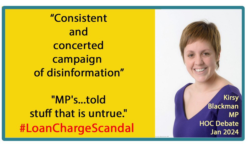 "Consistent &amp; concerted campaign of disinformation. MPs talking on behalf of constituents, as well as talking about general issue,been faced with disinformation. Whenever tried to find out information, have been told stuff that untrue."

<a href="/KirstySNP/">Kirsty Blackman</a> #LoanChargeDebate 24th Jan 2024