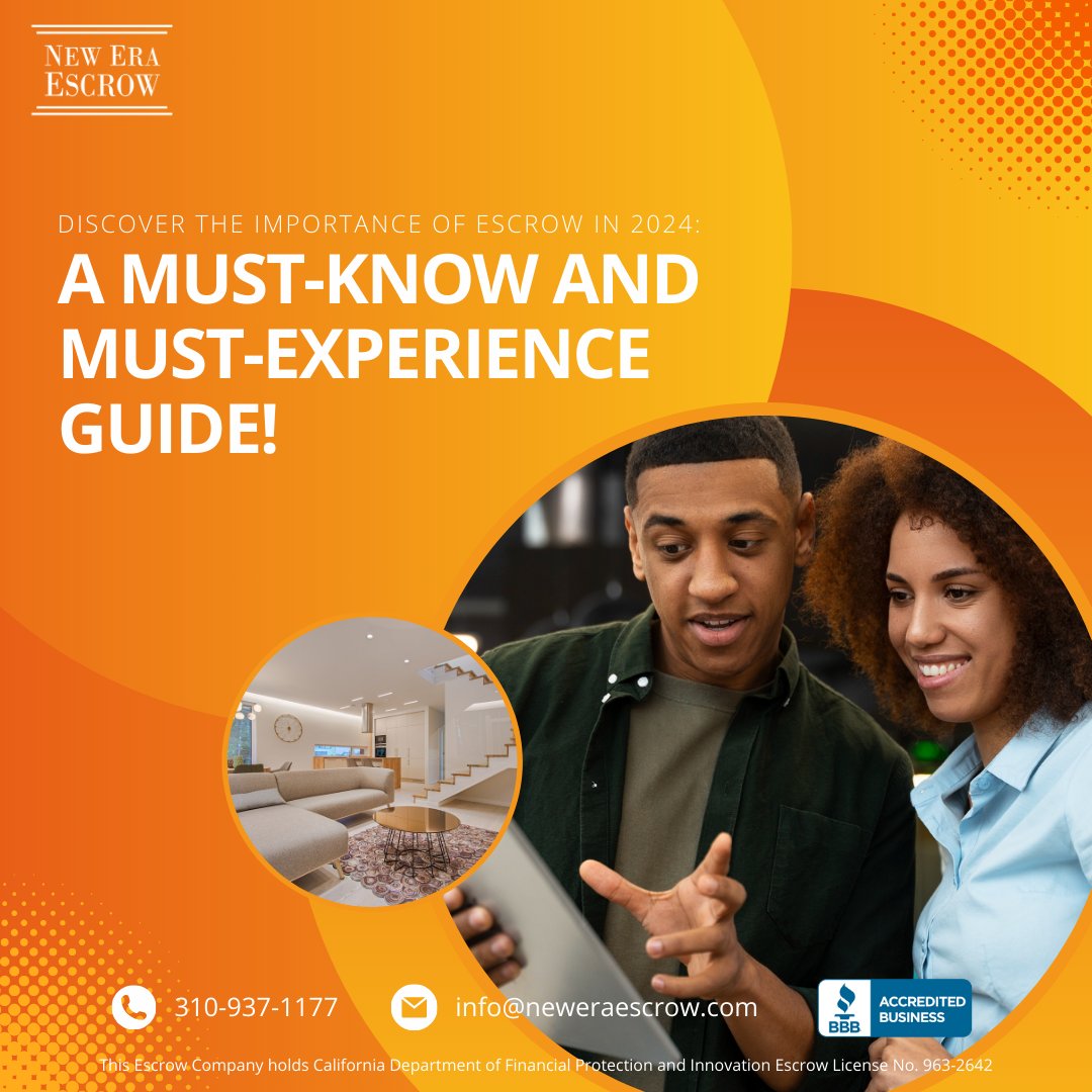 neweraescrow_'s tweet image. 2024 Unveiled: Discover the Importance of Escrow! 💯

Explore the peace of mind that comes with a well-executed escrow process.

Explore escrow with us – message for a one-on-one conversation!🙌

#EscrowInsights #RealEstateGuide