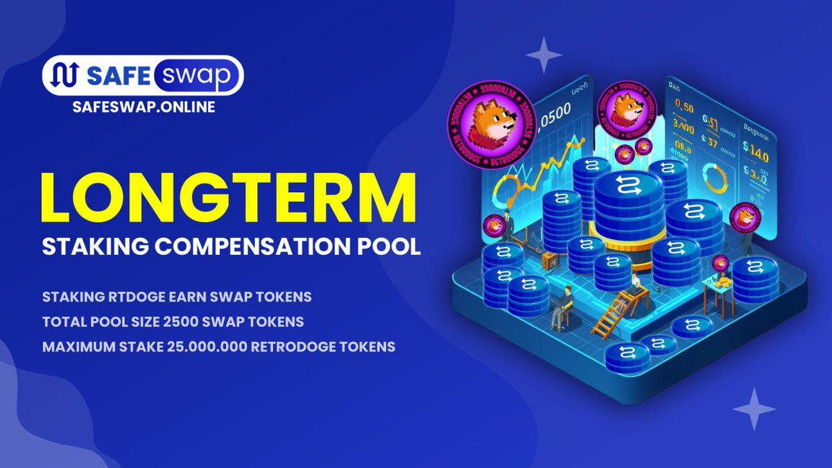 LONGTERM STAKING COMPENSATION POOL As a token of appreciation for your continued support, we’re launching the Longterm Staking Compensation Pool! Stake Rtdoge, Earn Swap Token! staking.safeswap.online/rtdoge safeswap.online/news/safeswap/… #RTDoge $SWAP #staking