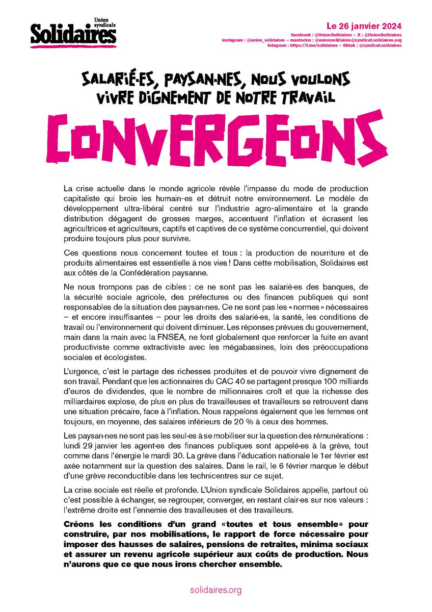 Union syndicale Solidaires tweet media
