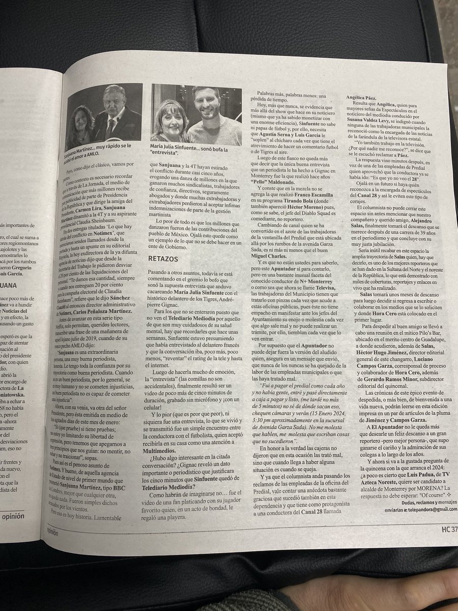 laragaphantom's tweet photo. @licmariajulia hacen una nota sobre tu entrevista con @10APG y ni siquiera saben tu apellido. Jaja. https://t.co/kNfuiJ8l1p