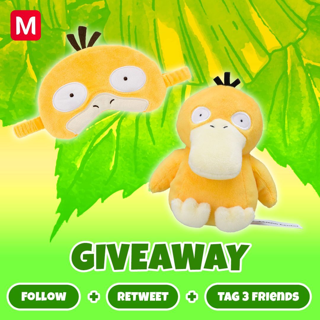 mecchaJP's tweet photo. 💛GIVEAWAY😵‍
Celebrating Pokémon Concierge with this giveaway
Psyduck Eye Mask &amp; Fit Plush

🛑https://t.co/o2qbf52po5
How To Enter:
● Follow us 
● Retweet this post 
● Tag 3 Friends

For more info:
🛑https://t.co/Kq5SB6w6RW  

#Pokemon #PokemonConcierge #Psyduck #Giveaway https://t.co/G0rpcN1sDb