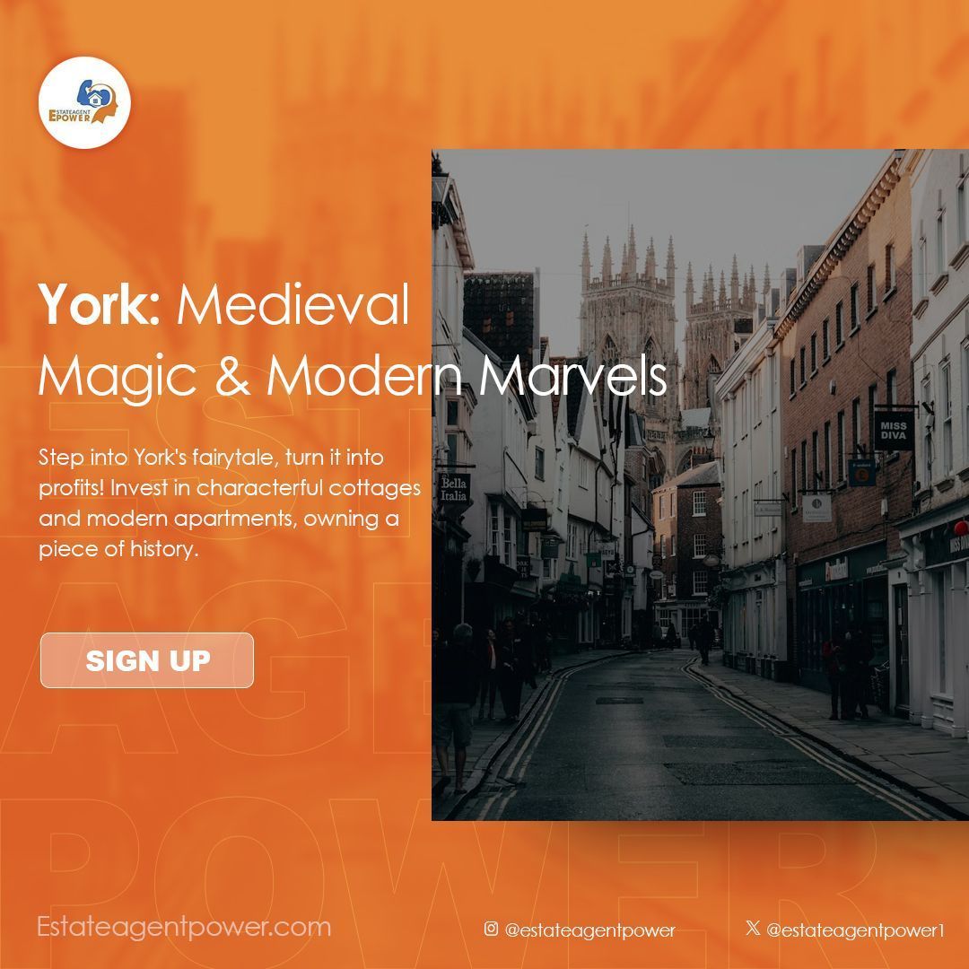 .
🌟 Step into a fairytale, then step into profits in York! 🏰✨ Invest in characterful cottages and modern apartments, owning a piece of history. Watch your portfolio flourish. 🌟💼 #YorkInvesting #TimelessHaven #RealEstateGems #MedievalCharm #CulturalScene #TouristDestination