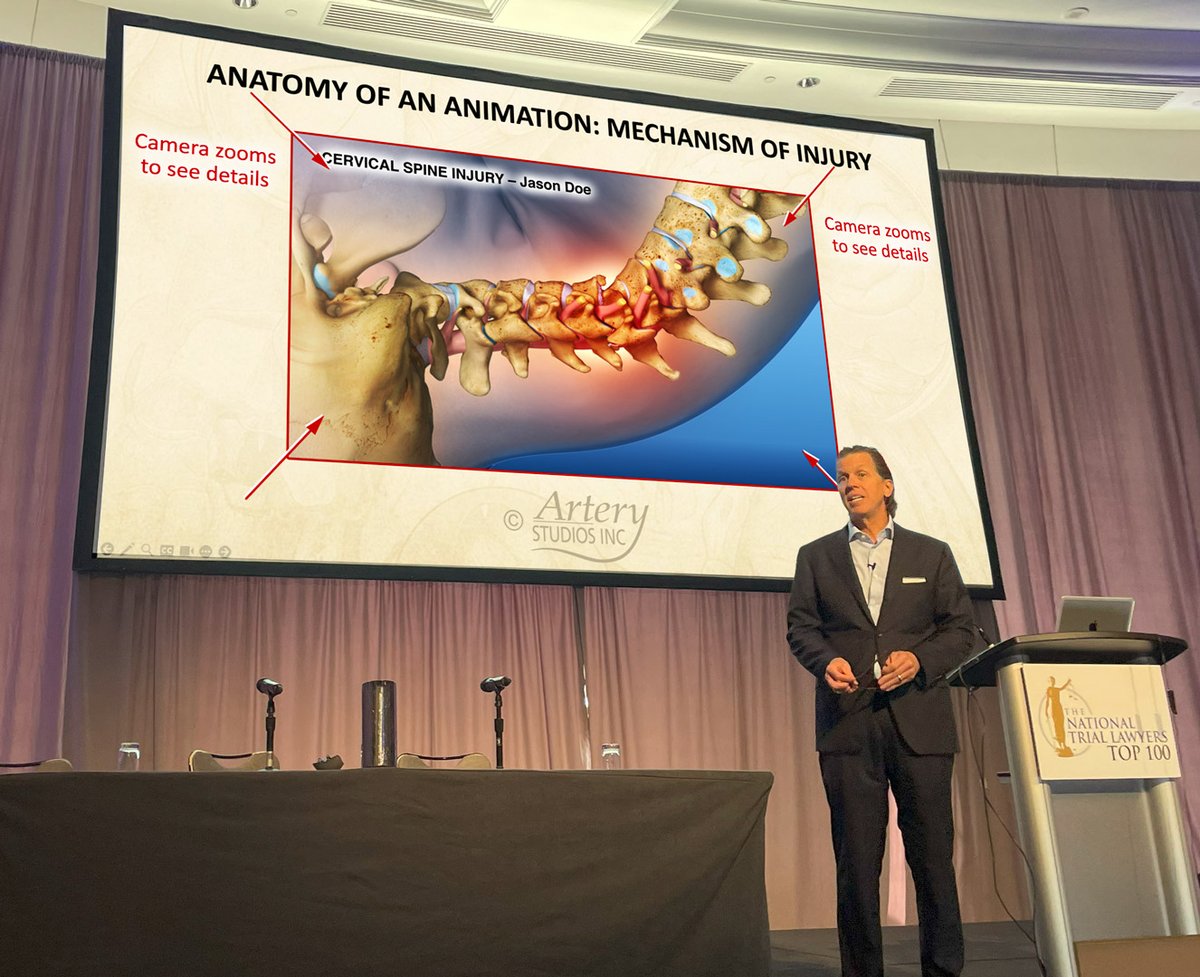 Artery Studios was very pleased to see our medical animation work featured by Mark Lanier at the National Trial Lawyers Summit in his terrific presentation on “Visual Gestalt: Crafting the Perfect Demonstrative”. Thanks Mark!
