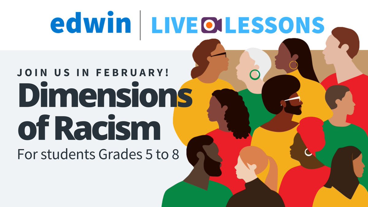 Edwin (@edwinclassroom) on Twitter photo As we approach #BlackHistoryMonth and as part of <a href="/NelsonClassroom/">Nelson</a>'s commitment to equity, diversity & inclusion, we are honoured to host the Dimensions of Racism Live Lesson series.
Together, let's learn from the <a href="/EduBirkett/">Birkett Educational Consultants</a> & George McAuley.
Learn more:
edwinvisit.as.me/livelessons As we approach #BlackHistoryMonth and as part of <a href="/NelsonClassroom/">Nelson</a>'s commitment to equity, diversity & inclusion, we are honoured to host the Dimensions of Racism Live Lesson series.
Together, let's learn from the <a href="/EduBirkett/">Birkett Educational Consultants</a> & George McAuley.
Learn more:
edwinvisit.as.me/livelessons