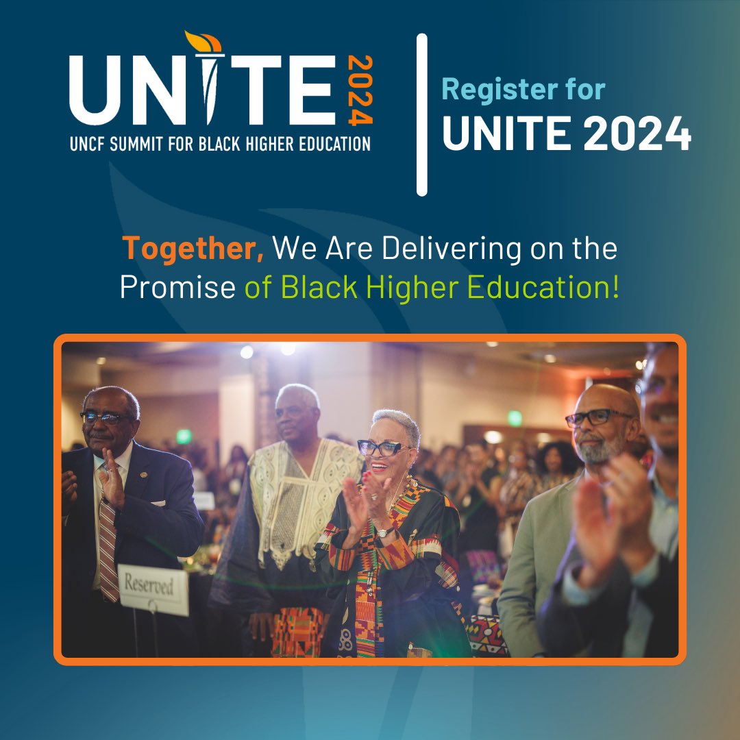 Step into a world of innovation and empowerment! Register now for UNITE 2024 and be a part of advancing Black higher education. Join us in Atlanta for an event that promises to inspire and transform.💫

Register at uncfunite.org.

#UNITE2024 #HBCUs #BlackHigherEducation