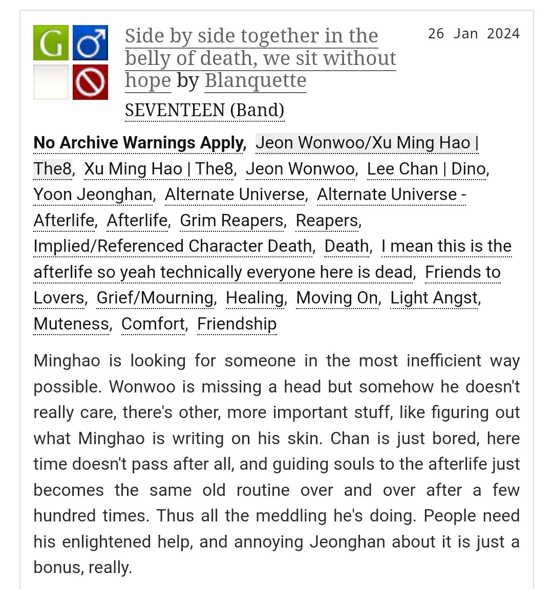 BlanquetteAO3's tweet photo. Heya folks here's a lil update for my seventeen reaper AU

https://t.co/3WBmu97cHa https://t.co/DBtofRtHY7