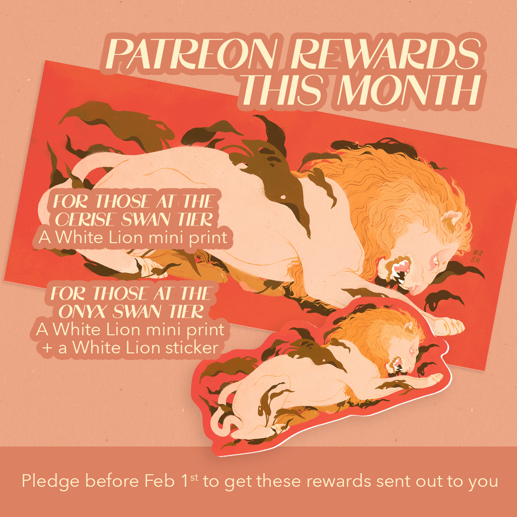 It's that time of the month again, reminding you all that if you're at the Cerise Swan or Onyx Swan tiers you have physical rewards heading your way Want some fun art at a huge discount, join one of those tiers here and help support my art patreon.com/samanthamash