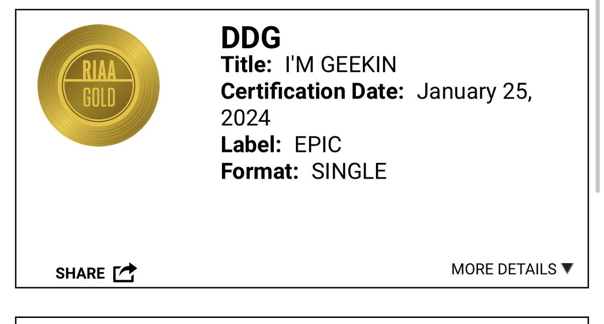 I’m Geekin’ is officially Gold! Cheers to new decorations 🏆🏆🏆