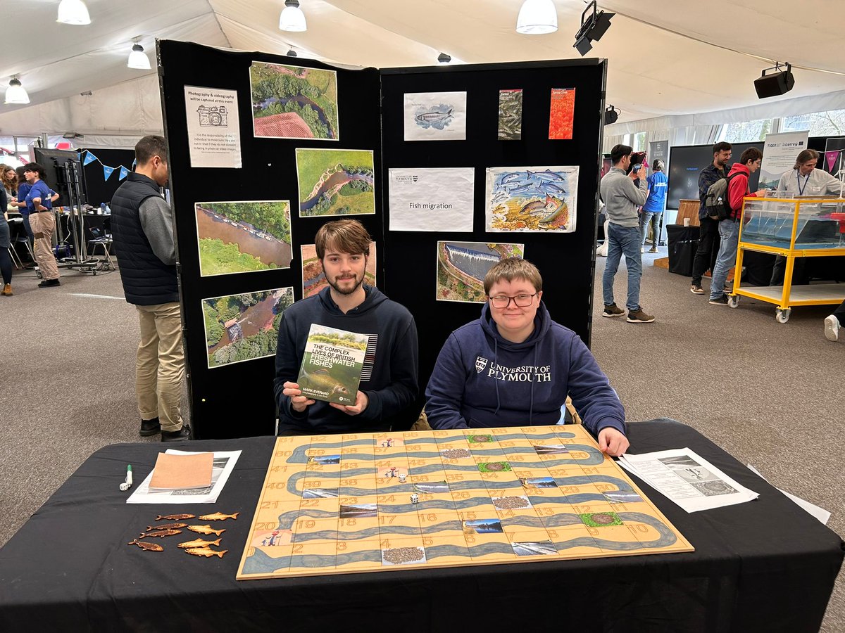 Joshua and Brandon, MSc students working with me, have been showcasing the fish migration board game with school children at <a href="/PlymUni/">University of Plymouth</a> today