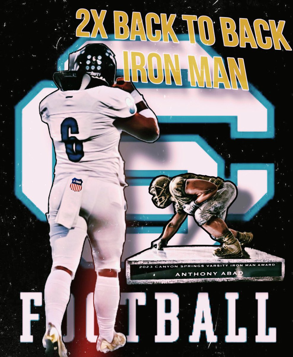 Back to back Iron man trophies ‼️

What a way to close out my high school career, I cant thank my coaches enough for believing in me and giving me all the opportunities for me to become a better football player.

#trophy #award #ironman #highschoolfootball #classof2024