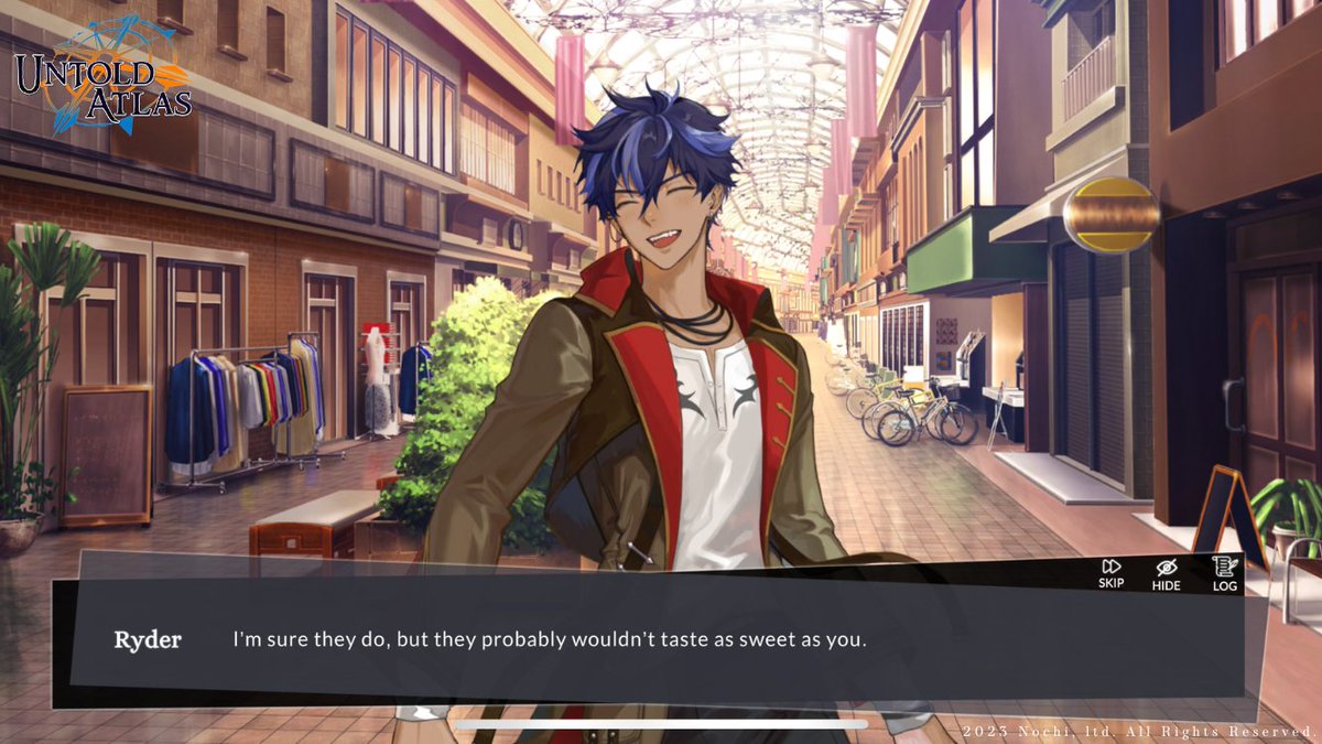 Aww, you’re making us blush😊
Buy #UntoldAtlas and experience the sweet moments with Eli!

Steam: store.steampowered.com/app/2446510/Un…
#indiedev #otome #datingsim