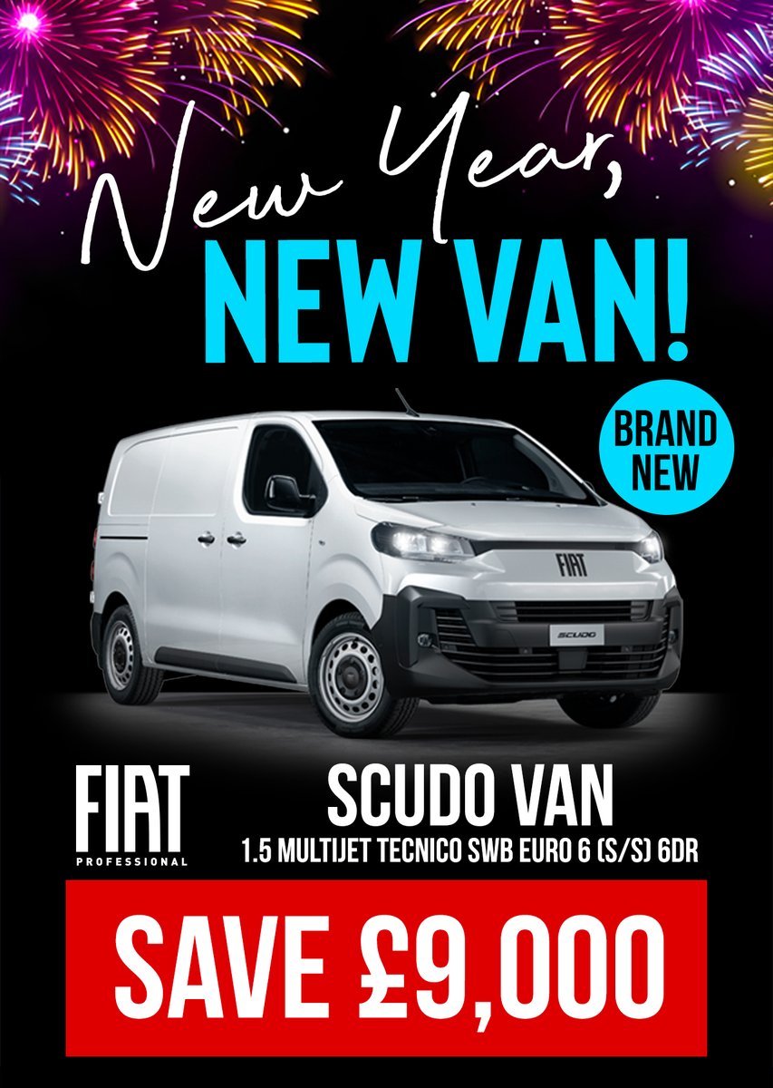 New Year New Van!!!! Huge Savings On A New Fiat Scudo!!! £9,000 SAVING!!! Limited Availability!!!!