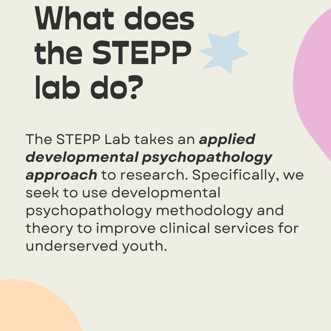 Check out our recent post to learn more about developmental psychopathology and how the STEPP lab uses its principles to guide our research! #development #developmentaltrauma #wellnesstips #research #clinicalpsychology #psychology #clinicalpsychology #research