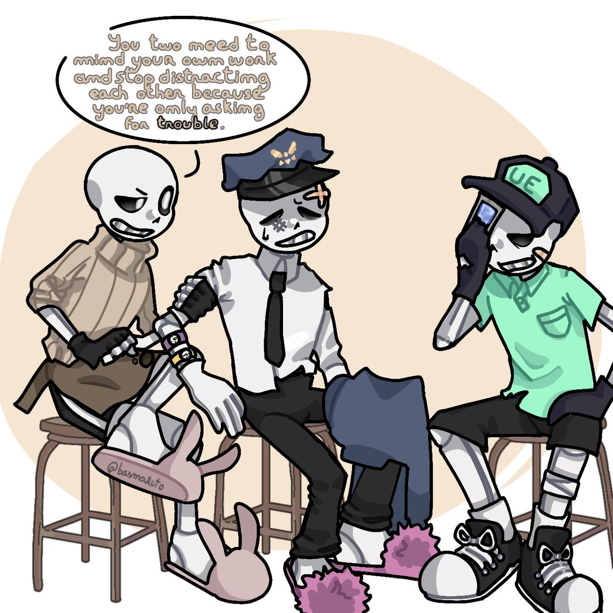 BasmaRuto's tweet photo. Hii i decided to post art here. 
Hope y'all gonna like it!

Post Sans belongs to LynRidgewell
Roo Undereats Sans belongs to sui_imi
Ccino Sans belongs to Black nyanko

#undertale #undertaleAU #postsans #ccinosans #undereatssans https://t.co/yLPn4C67Ar