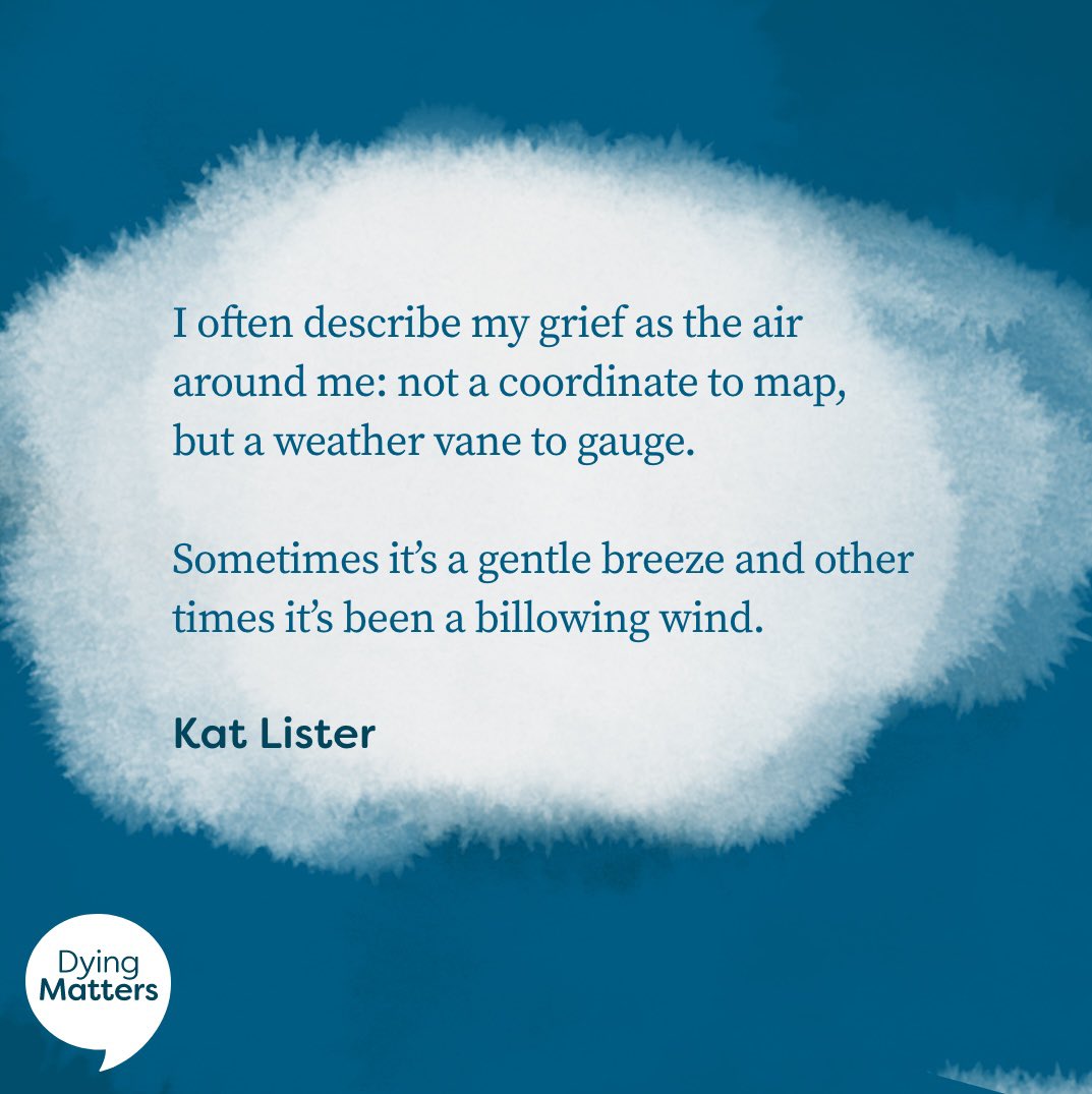 Thank you Kat Lister @Madame_George for our grief words this week 💛 #griefwords
