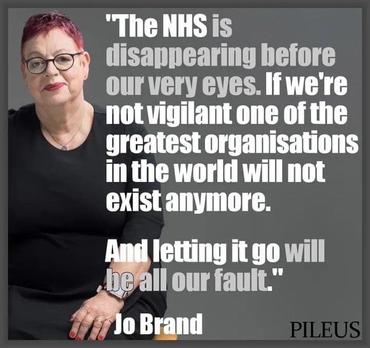 This is so true. But please RT if you’re not prepared to let the NHS go without a fight.