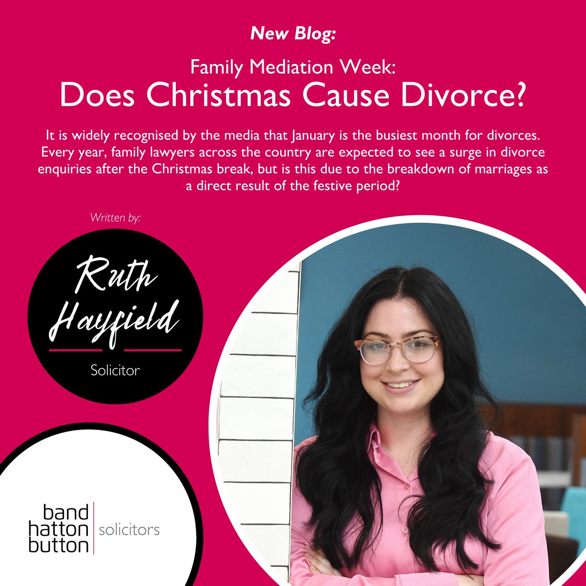 As Family Mediation Week draws to an end, we have a new blog from newly qualified solicitor, Ruth Hayfield, which explores whether it really is true that Christmas can cause more divorces...

Click the link below to check it out:

bandhattonbutton.com/blog/does-chri… 

 #familylaw #solicitors
