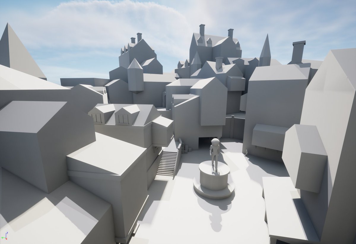 NocturnalLahont's tweet image. Sharpening my skills in Unreal with a Thief/Dishonored inspired layout

#LevelDesign #UE5 #Taffer