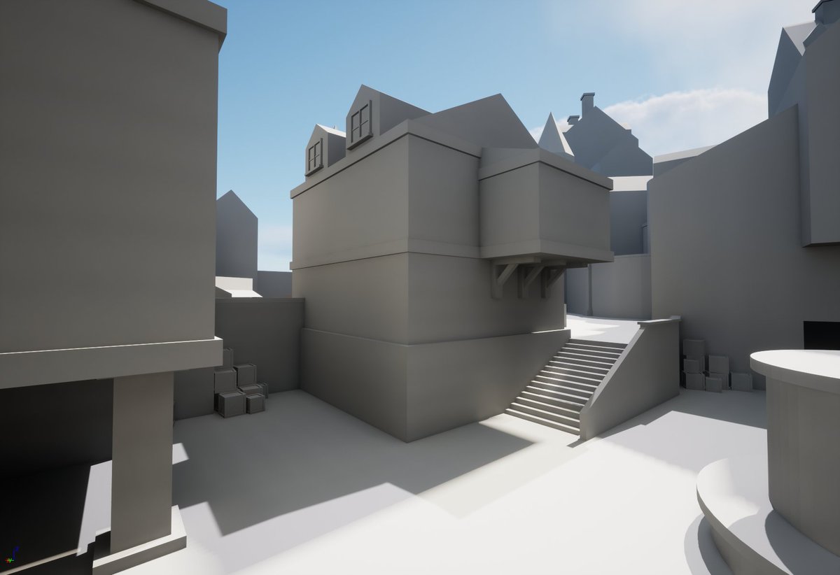 NocturnalLahont's tweet image. Sharpening my skills in Unreal with a Thief/Dishonored inspired layout

#LevelDesign #UE5 #Taffer