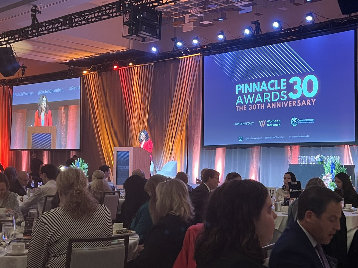 It’s #Pinnacle30 day!!!!! Soo thrilled to be amongst so many rockstar women and especially the @bostonchamber amazing @RichaCelia who is welcoming our crowd to today’s inspirational celebration!!