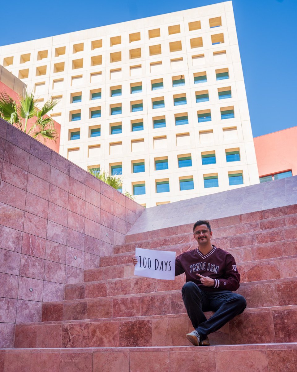 The countdown begins! 100 days until the Class of 2024's big day. #TAMUQ2024 #TAMUQ #Aggies